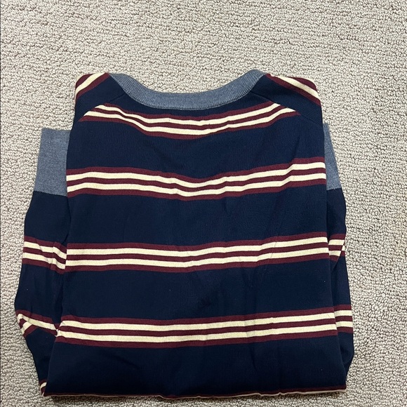 Men's Brooks Brothers Striped V-Neck Sweater - Picture 3 of 4